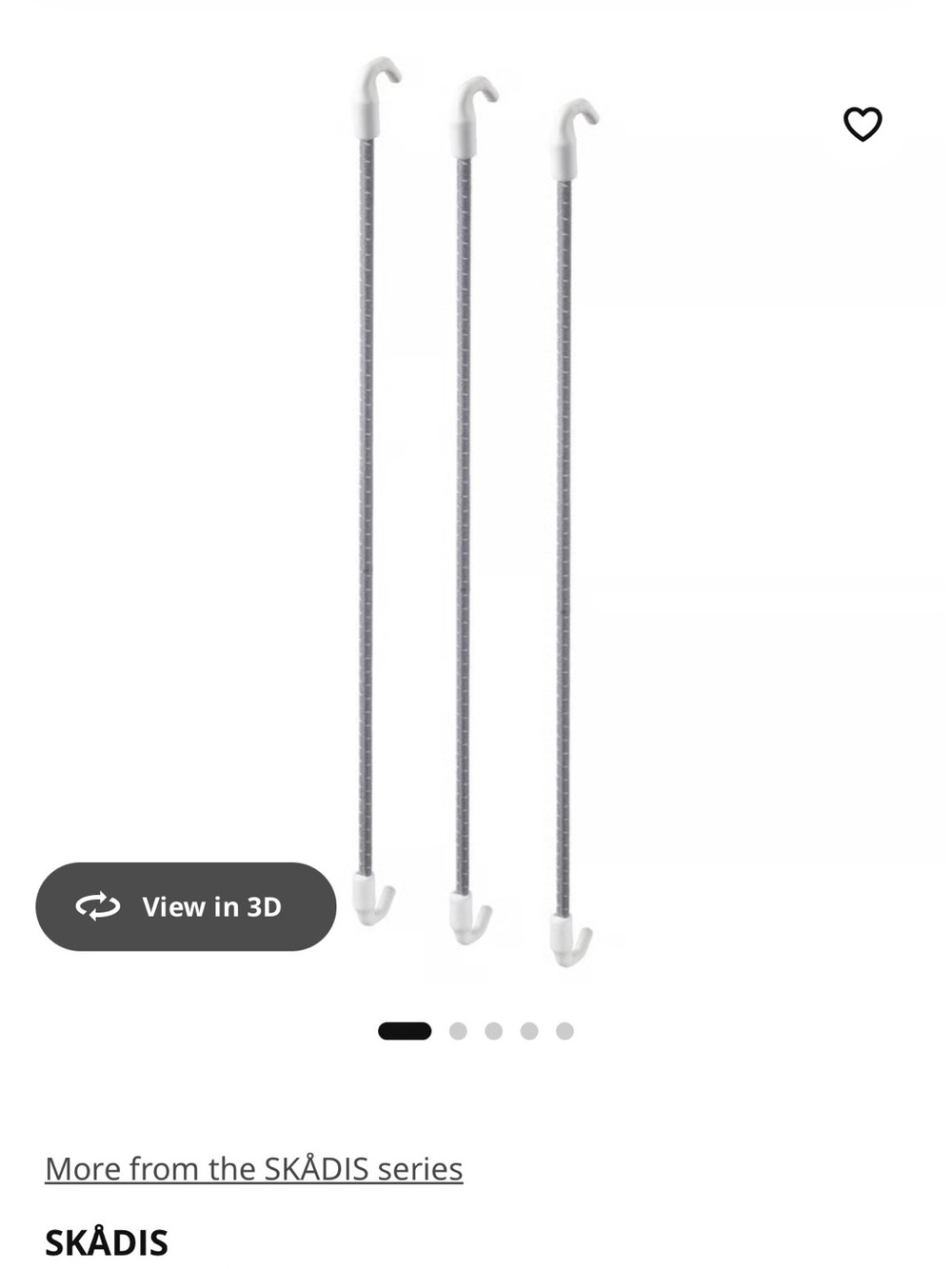 SKÅDIS IKEA Elastic Pegboard Cords x3